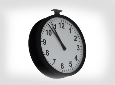 Double Side Analog Clock